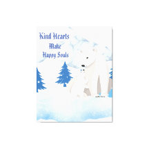 Polar Bear and Cub Arctic Wildlife Canvas Print