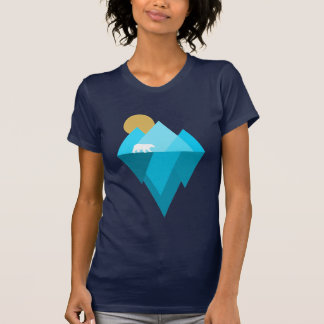 Polar Bear and Glacier Climate Change Facts Tshirt