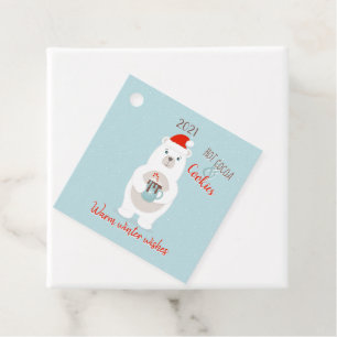 Polar Bear and Hot Cocoa Christmas Favour Tags