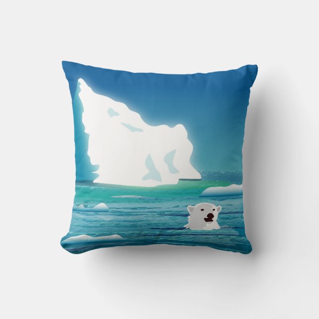 Polar Bear and Ice Cushion (Front)
