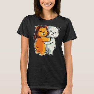 Polar Bear And Lion Cute Animals For Women Animal  T-Shirt