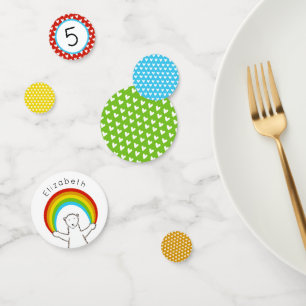 Polar Bear and Rainbow Table Confetti