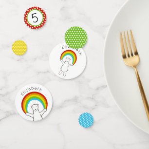 Polar Bear and Rainbow Table Confetti