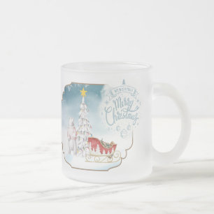 Polar Bear and Sleigh Frosted Mug