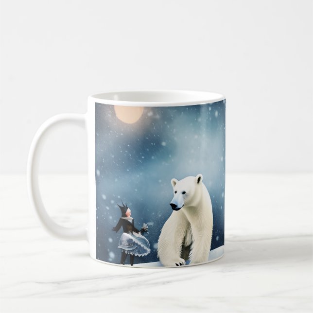 Polar Bear and Snow Fairy Coffee Mug (Left)