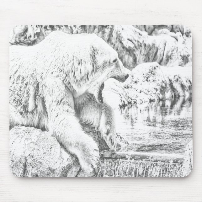 Polar bear and water mouse mat (Front)