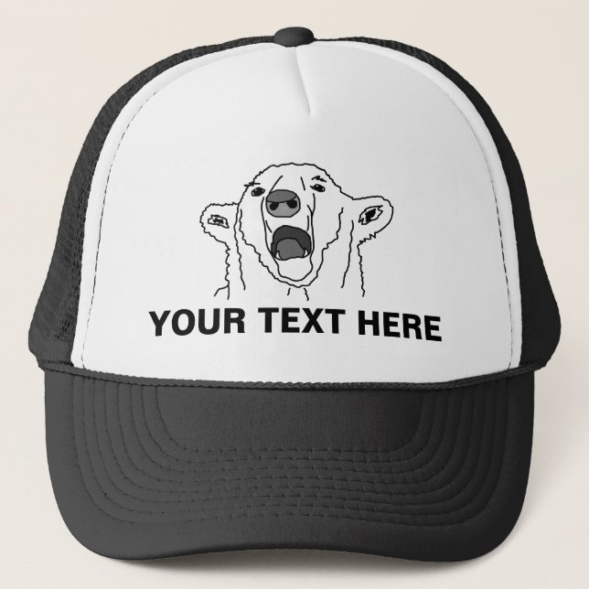 Polar Bear And Your Text Trucker Hat (Front)