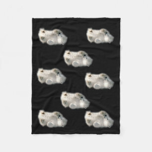 Polar Bear Animal Arctic Northern Cute Whimsical Fleece Blanket