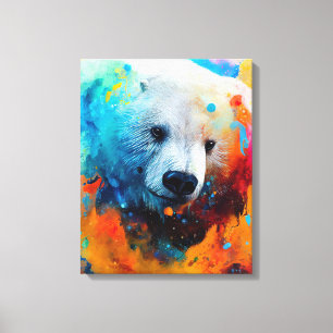 Polar Bear Animal Discovery Adventure Nature Canvas Print