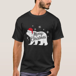 Polar Bear Animal Lover Xmas Santa Hat Polar Bear  T-Shirt