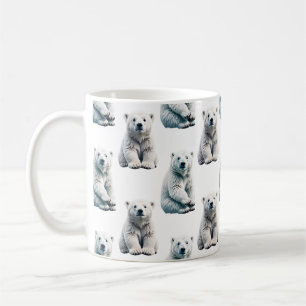 Polar Bear Animal Pattern Design Coffee Mug
