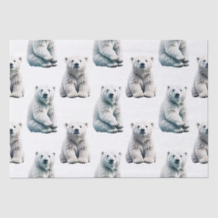 Polar Bear Animal Pattern Design Tissue Paper