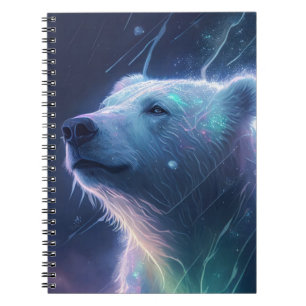 Polar Bear Animal Portrait Painting Wildlife Free Notebook