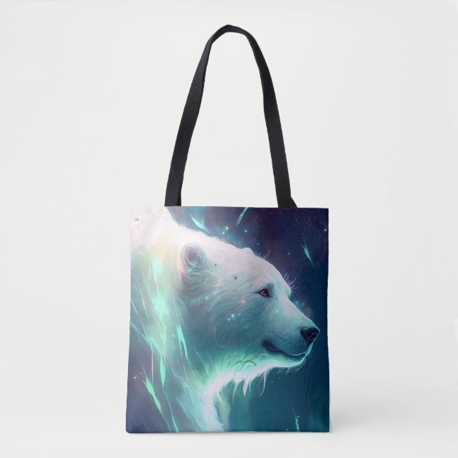 Polar Bear Animal Portrait Painting Wildlife Free Tote Bag (Front)