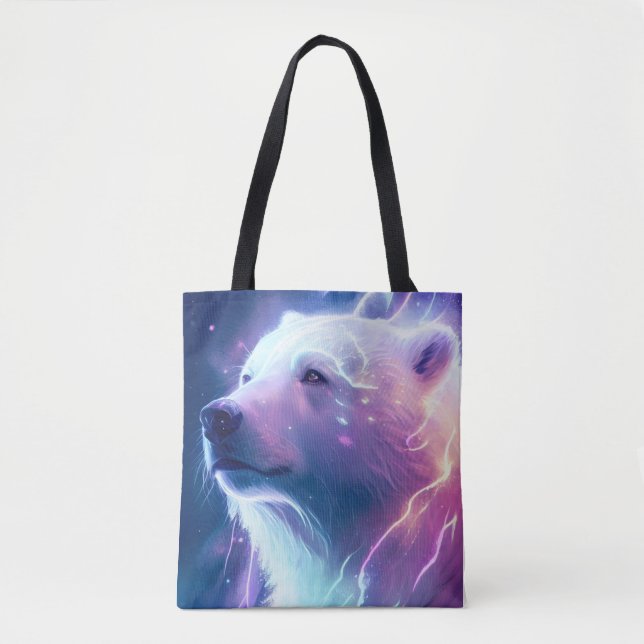 Polar Bear Animal Portrait Painting Wildlife Free Tote Bag (Front)