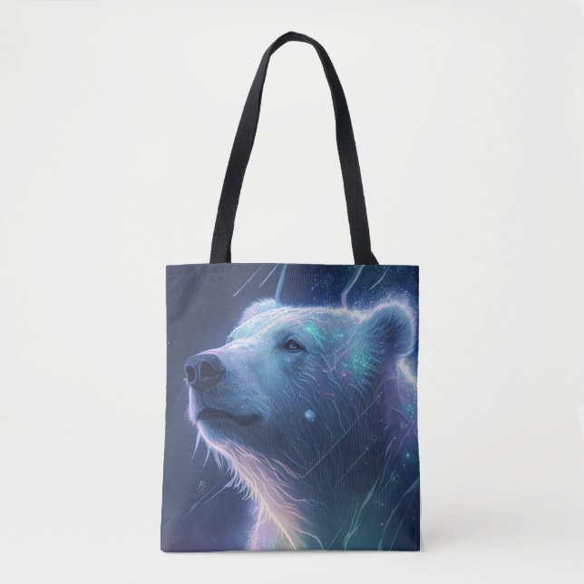 Polar Bear Animal Portrait Painting Wildlife Free Tote Bag (Front)