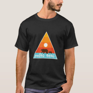 Polar Bear Animal Triangle Nature With Sun T-Shirt