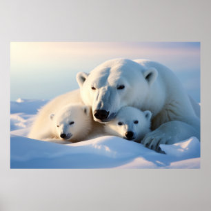 Polar Bear Animal Wild Beauty Freedom Wilderness Poster