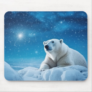 Polar Bear Animal Wildlife Wilderness Colourful Ar Mouse Mat