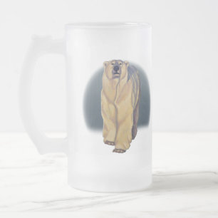 Polar Bear Art Beer Glass Wildlife Art Bear Mugs