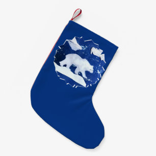 Polar Bear "Art by Kids" Small Christmas Stocking