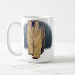 Polar Bear Art Coffee Mug Wildlife Art Bear Cup