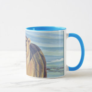 Polar Bear Art Coffee Mug Wildlife Art Bear Cup