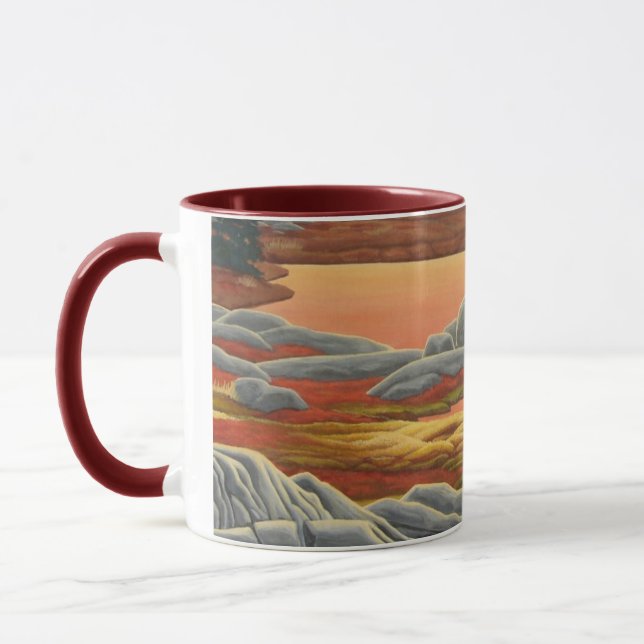 Polar Bear Art Coffee Mug Wildlife Art Bear Cup (Left)