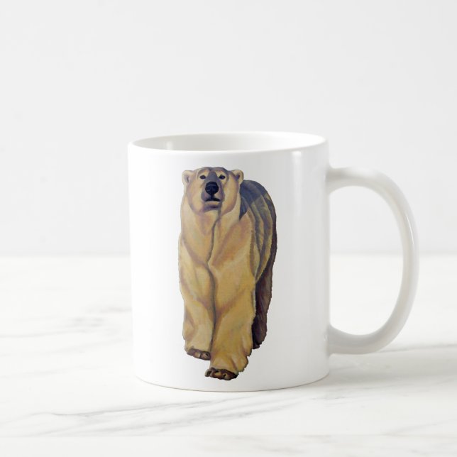 Polar Bear Art Coffee Mug Wildlife Art Bear Cup (Right)