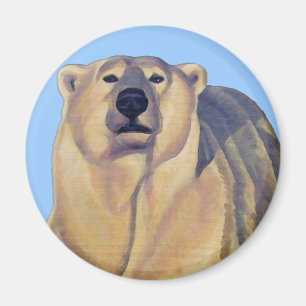 Polar Bear Art Fridge Magent Wildlife Art Gifts Magnet