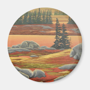 Polar Bear Art Fridge Magent Wildlife Art Gifts Magnet