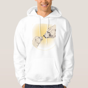 Polar Bear Art Hoodie Baby Bear Hoodie