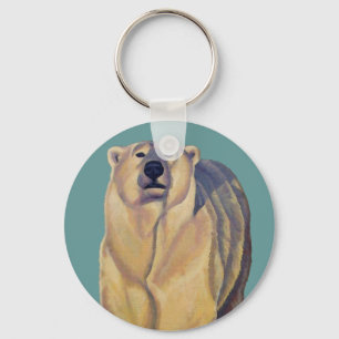 Polar Bear Art Key Chain Canadian Wildlife Gifts