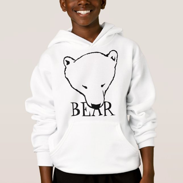 Polar Bear Art Kid's Hoodie Bear Cubs Kids Hoodie (Front)