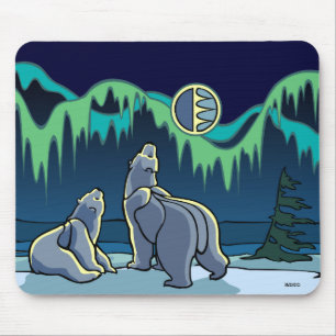 Polar Bear Art Mousepad Stylish Wildlife Mousepad