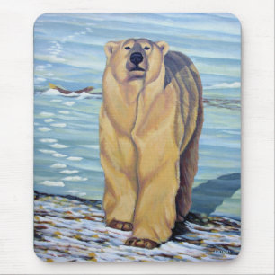 Polar Bear Art Mousepad Stylish Wildlife Mousepad