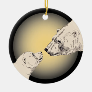 Polar Bear Art Ornament Bear Keepsake Bear Gifts
