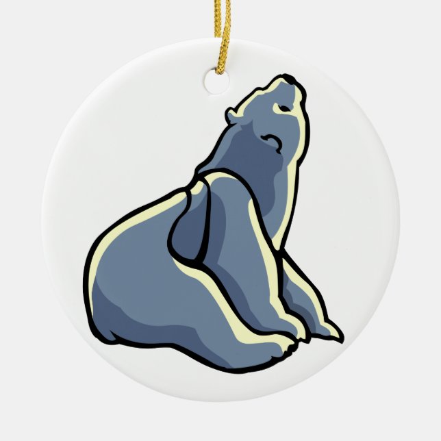 Polar Bear Art Ornament Bear Keepsake Bear Gifts (Front)