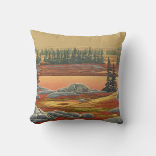 Polar Bear Art Pillow Personalised Bears Pillow