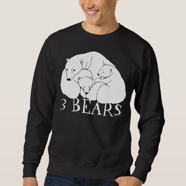 Polar Bear Art Sweatshirts Bear Cubs Unisex Shirts (Front)
