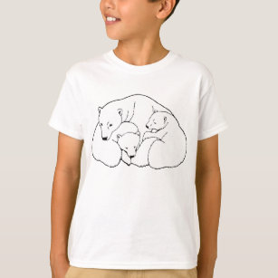 Polar Bear Art T-shirt Kid's Baby Bear Shirts