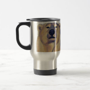 Polar Bear Art Travel Mug Wildlife Art Bear Cup