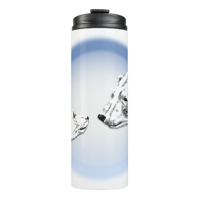 Polar Bear Art Tumbler Mug Bear Drinkware & Gifts (Front)