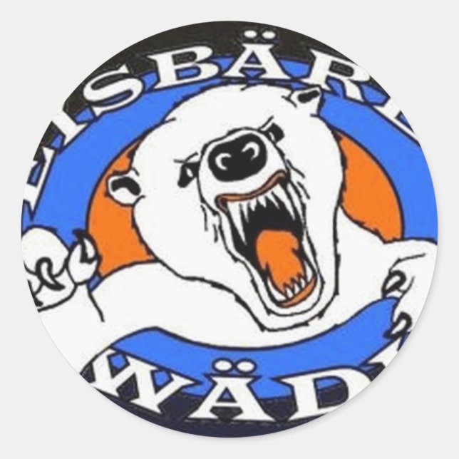 polar bear article classic round sticker (Front)