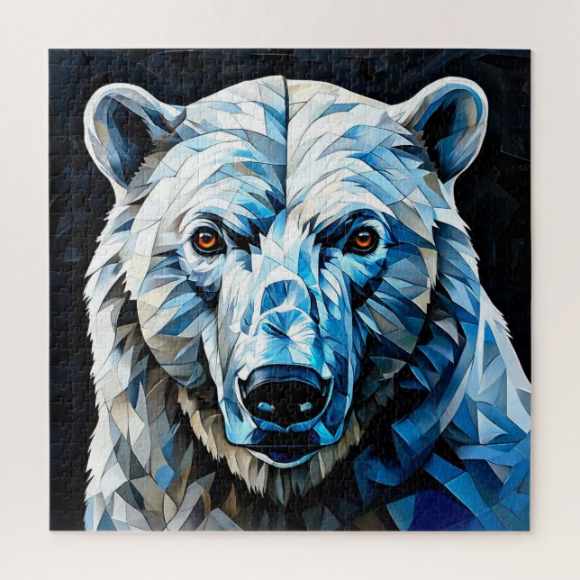 Polar Bear Artistic Wildlife Puzzle Gift & Home (Vertical)