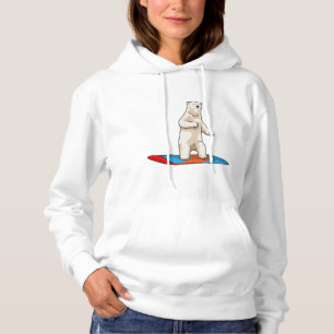 Polar bear as Snowboarder with Snowboard Hoodie