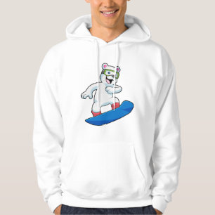 Polar bear as Snowboarder with Snowboard Hoodie