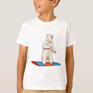 Polar bear as Snowboarder with Snowboard T-Shirt