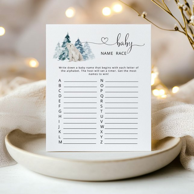 Polar bear Baby Name race game (Creator Uploaded)