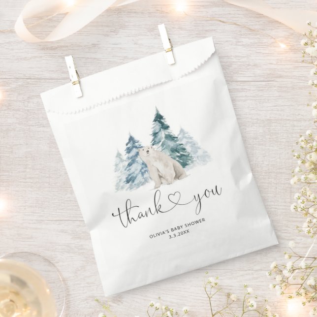 Polar bear baby shower favour bags (Clipped)